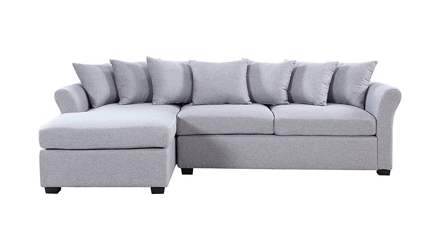Modern Large Fabric Sectional Sofa, L-Shape Couch, Extra ...