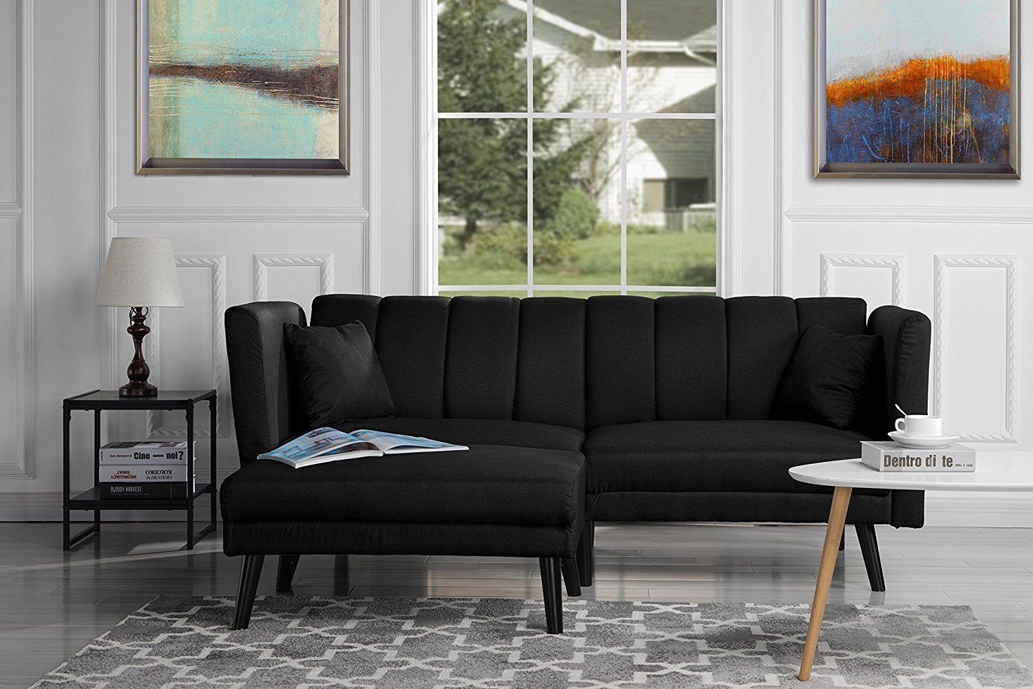 Mid Century Modern Linen Futon Sofa Bed Living Room Sleeper Couch Details About Mid Century Modern Linen Futon Sofa Bed Living Room Sleeper Couch Black