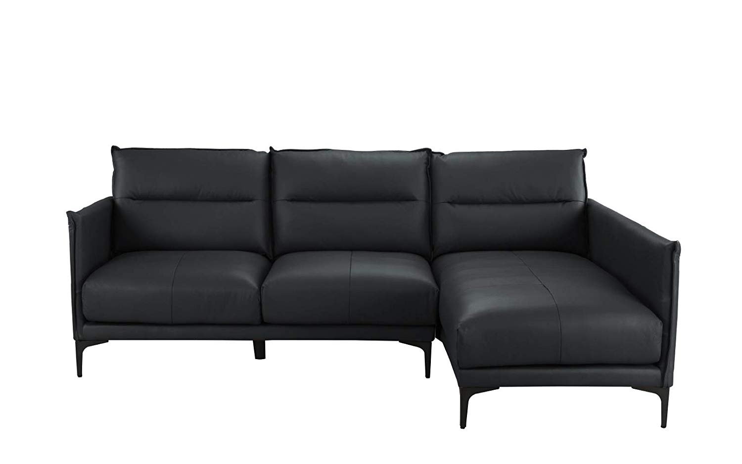 Details About Mid Century Sectional Sofa L Shape Couch In Leather Match Upholstery Black Details About Mid Century Sectional Sofa L Shape Couch In Leather Match Upholstery Black