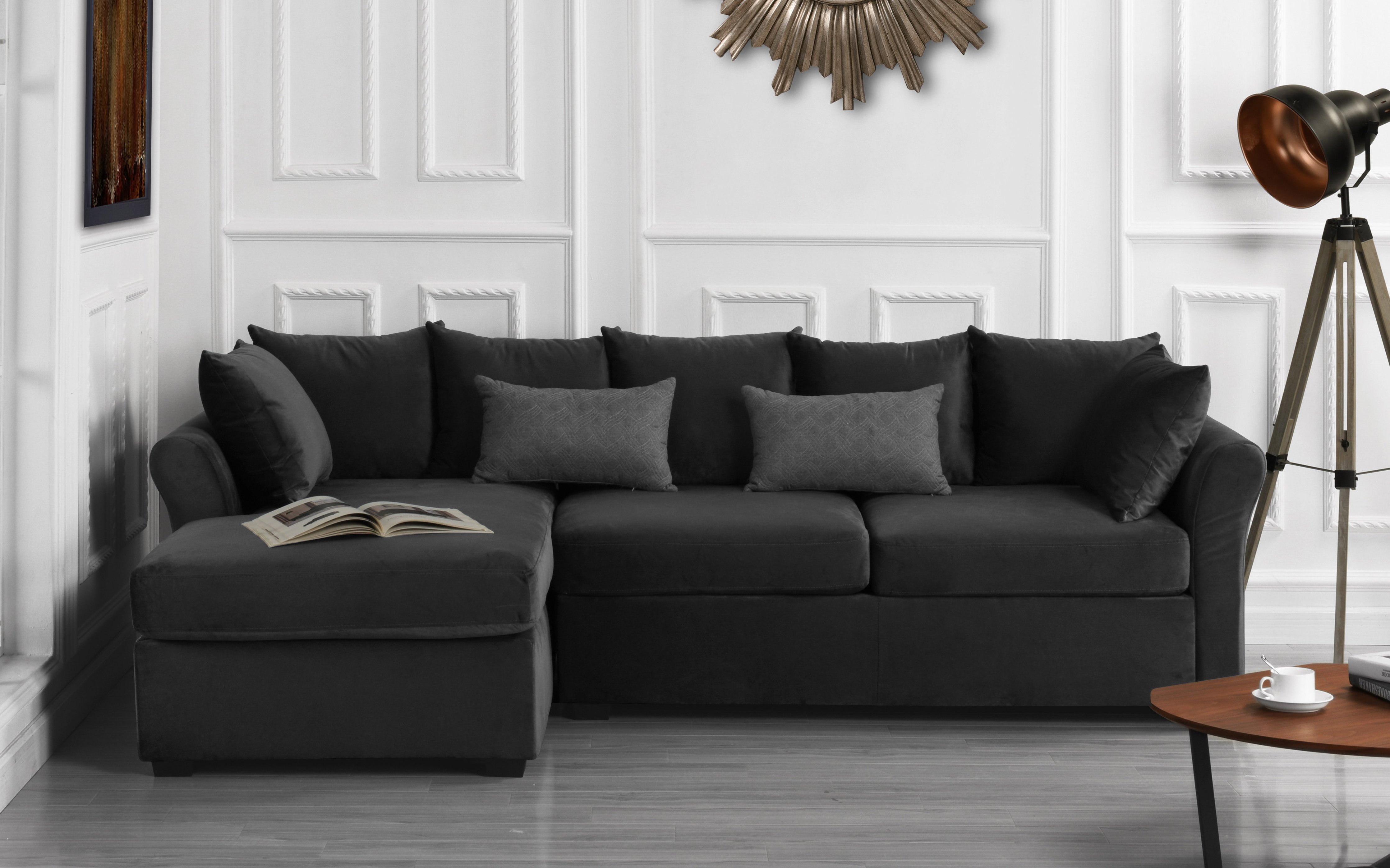 velvet chaise longue sofa bed