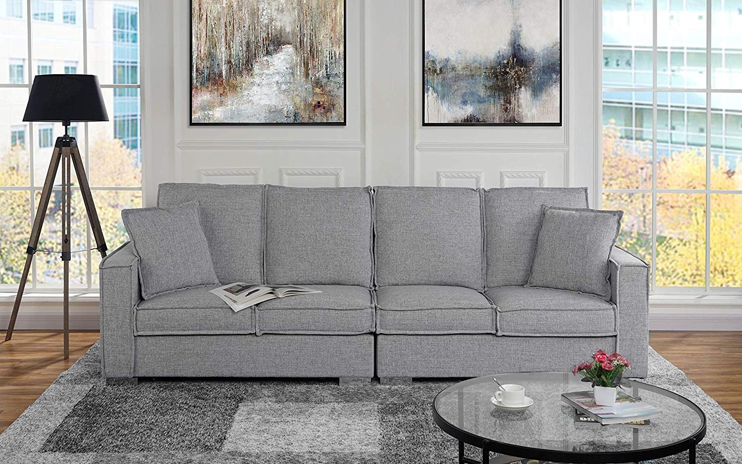 light grey couch living room pictures