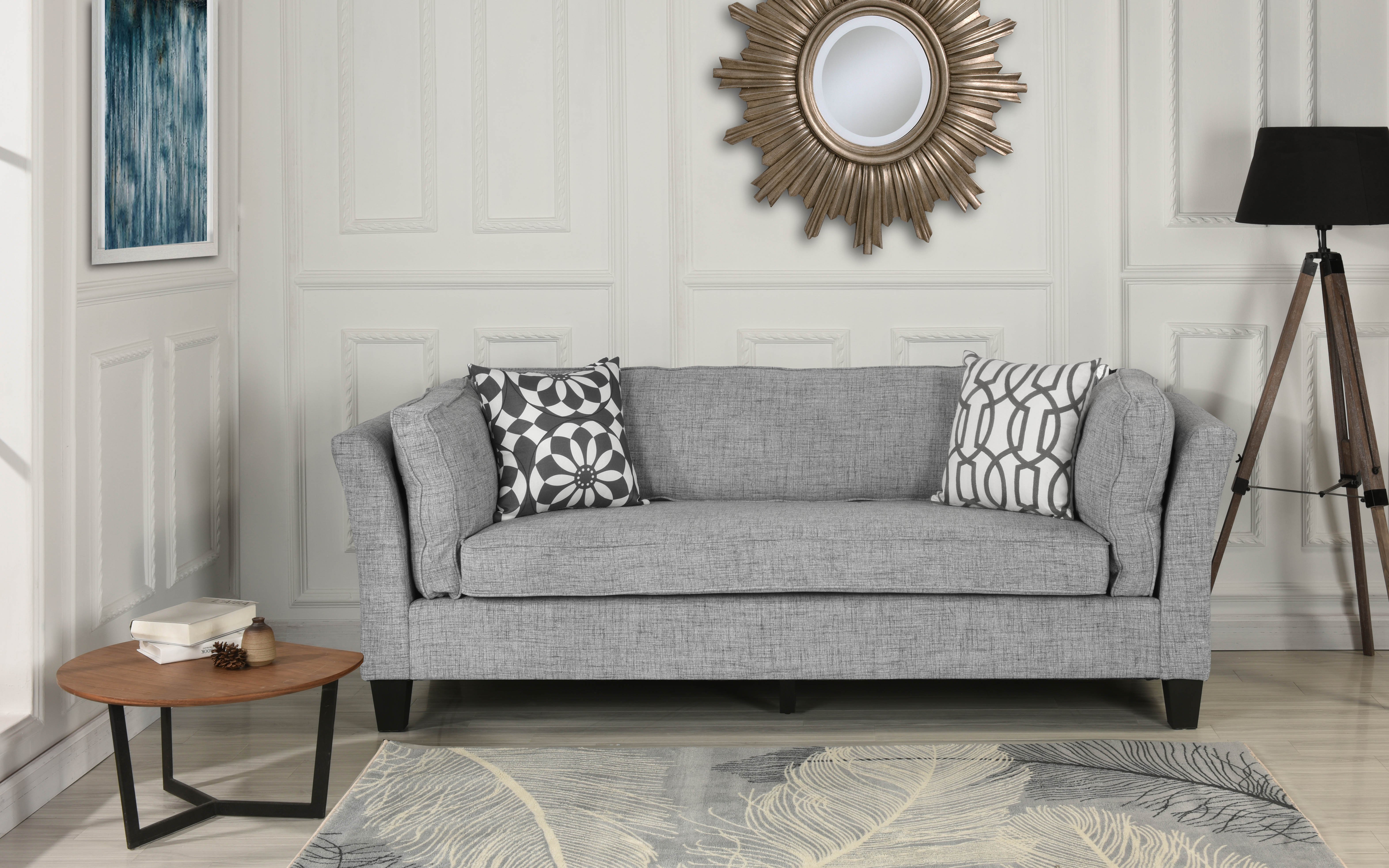 Details About Modern Mid Century Lounge Sofa Linen Fabric Upholstered Couch In Light Grey Details About Modern Mid Century Lounge Sofa Linen Fabric Upholstered Couch In Light Grey