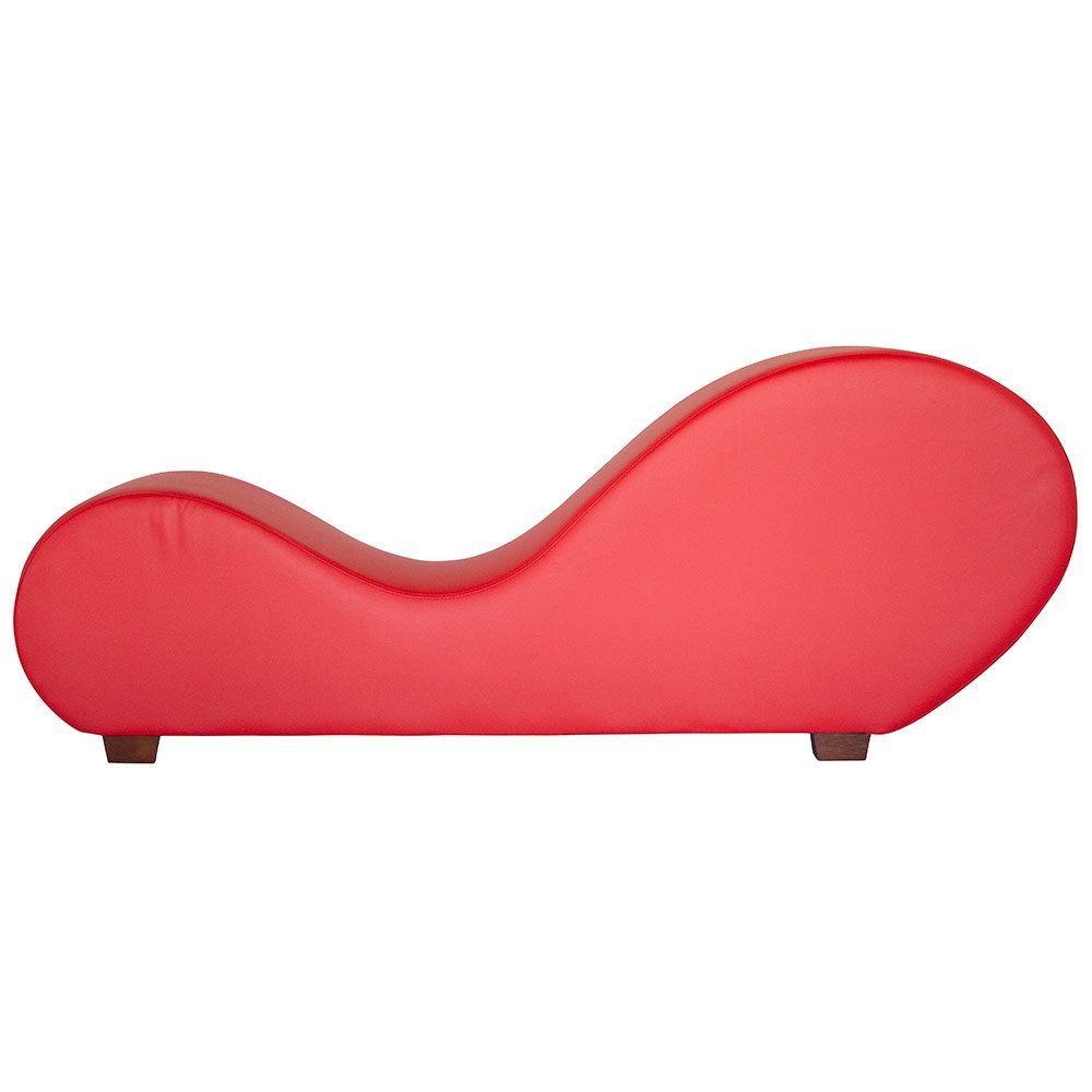 Modern Red Bonded Leather Yoga Chair Stretching Relaxation Chaise