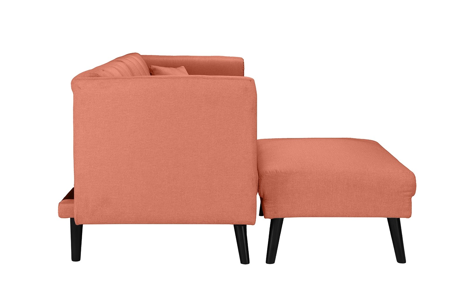 Mid Century Modern Fabric Futon Sofa Bed Sleeper Orange 662187612584