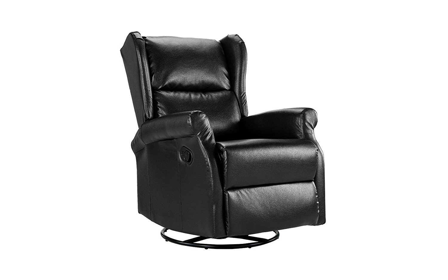 Reclining Swivel Accent Chair for Living Room, Faux ...