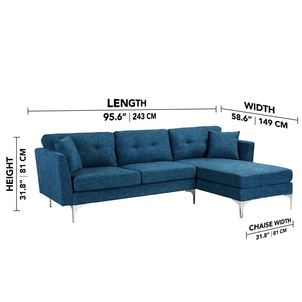 L Shaped Sofa Dimensions Cm | Baci Living Room