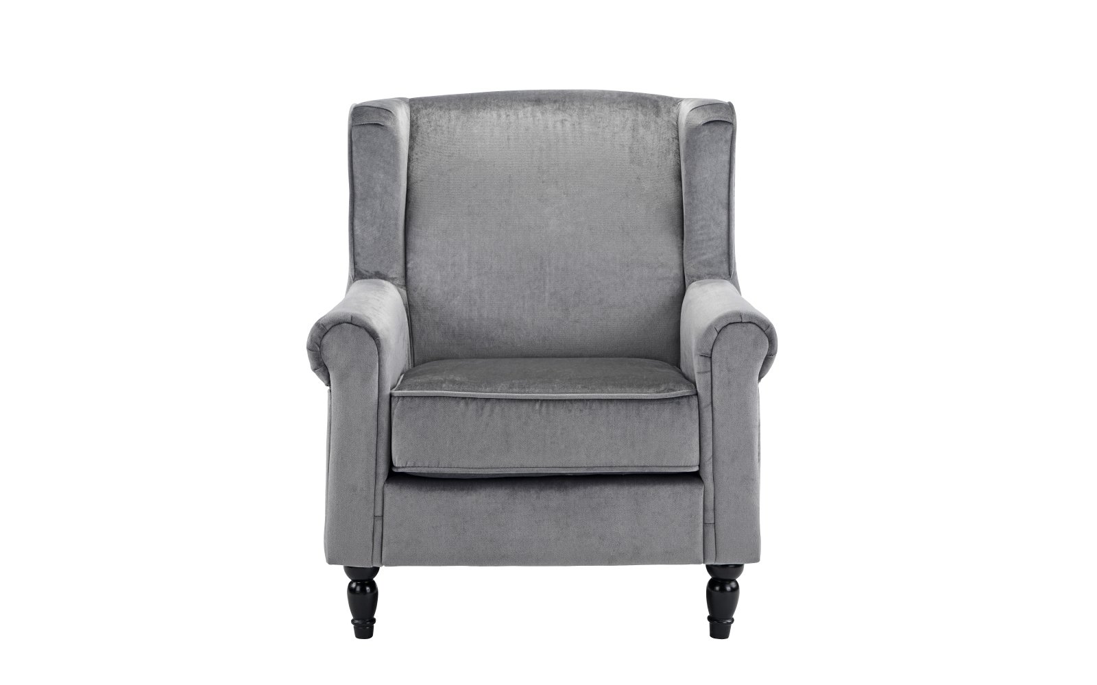 Details About Contemporary Velvet Accent Chair Living Room Armchair With Wooden Legs Grey