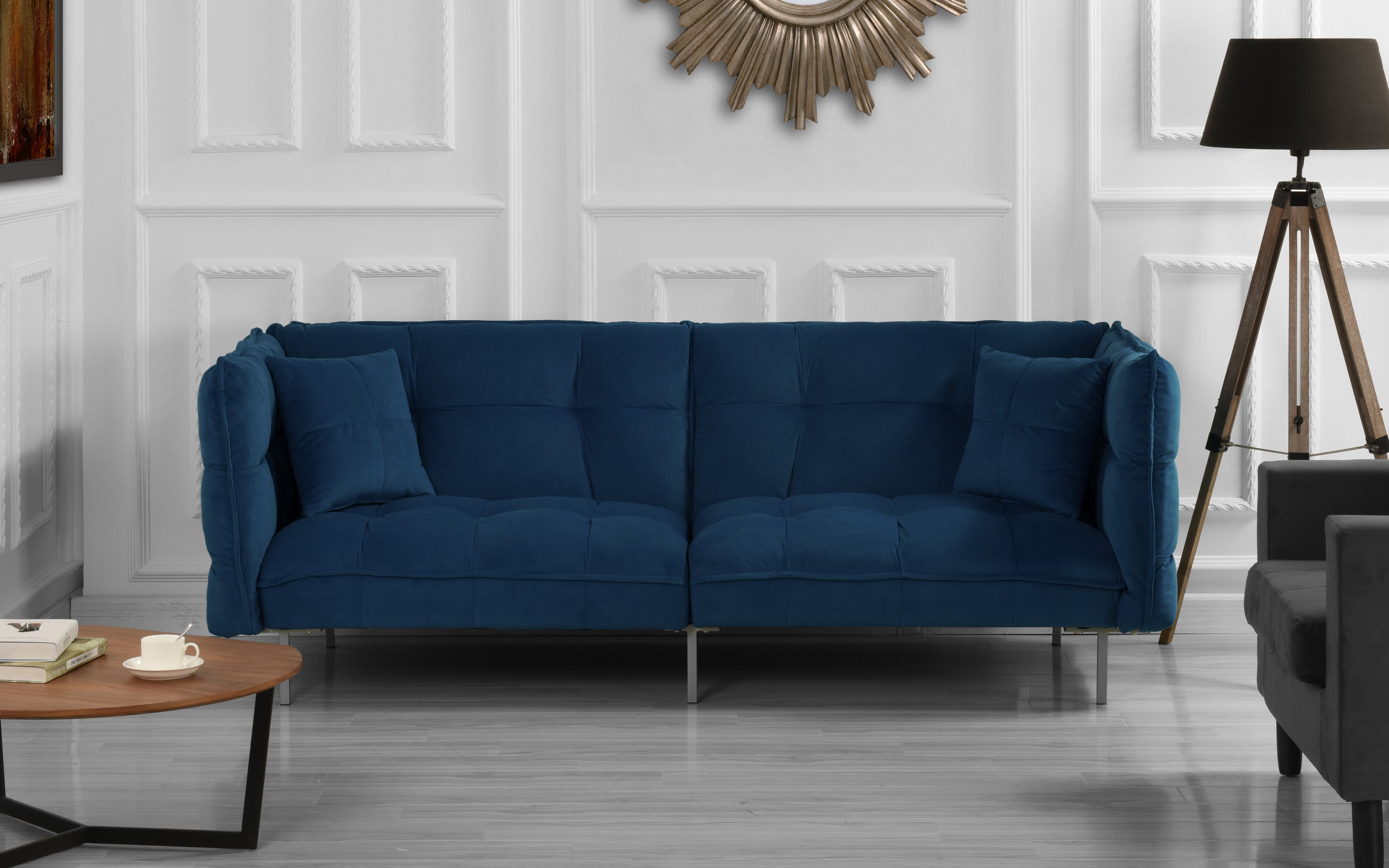 Split Back Living Room Sleeper Futon