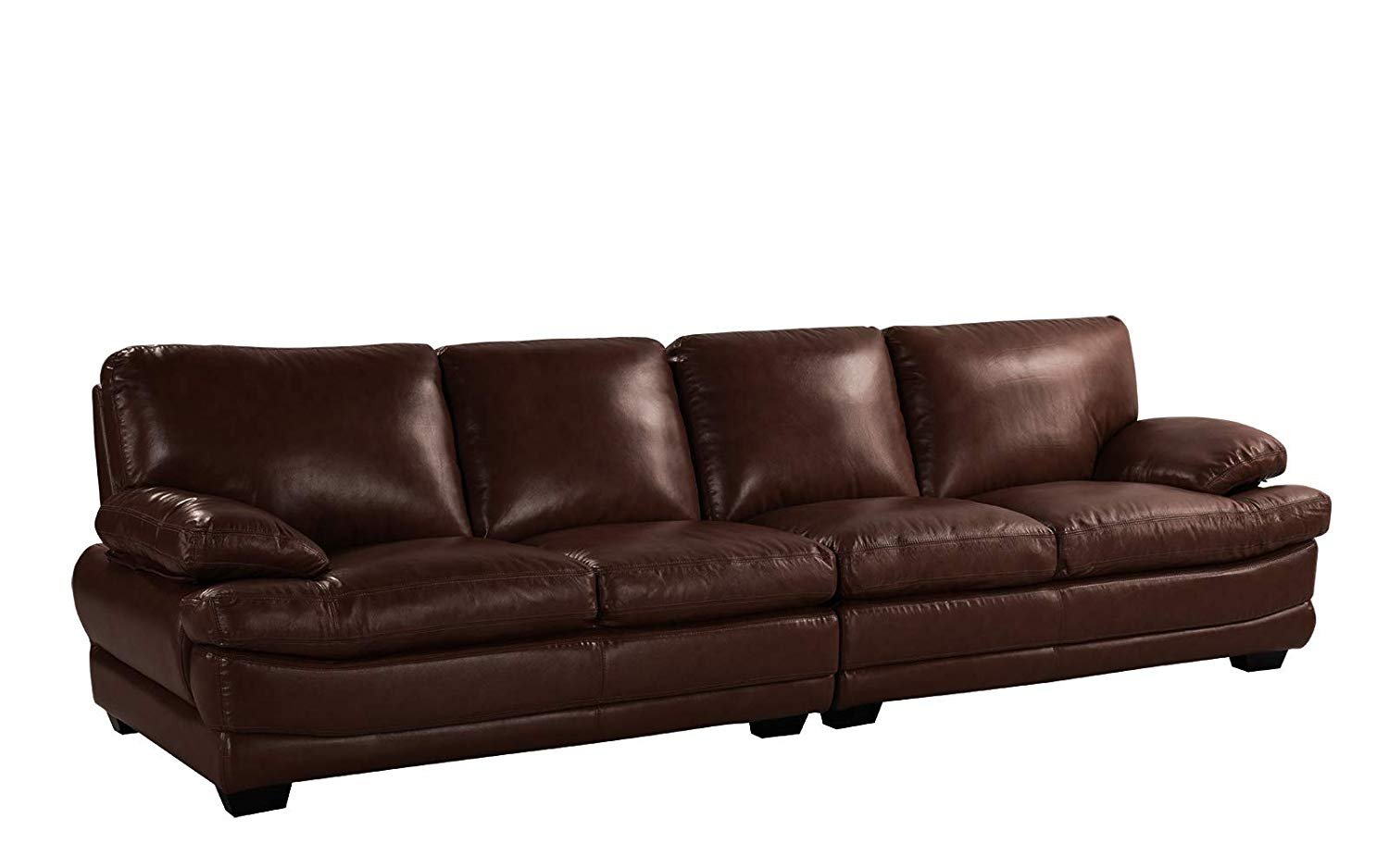 wide seat leather sofa