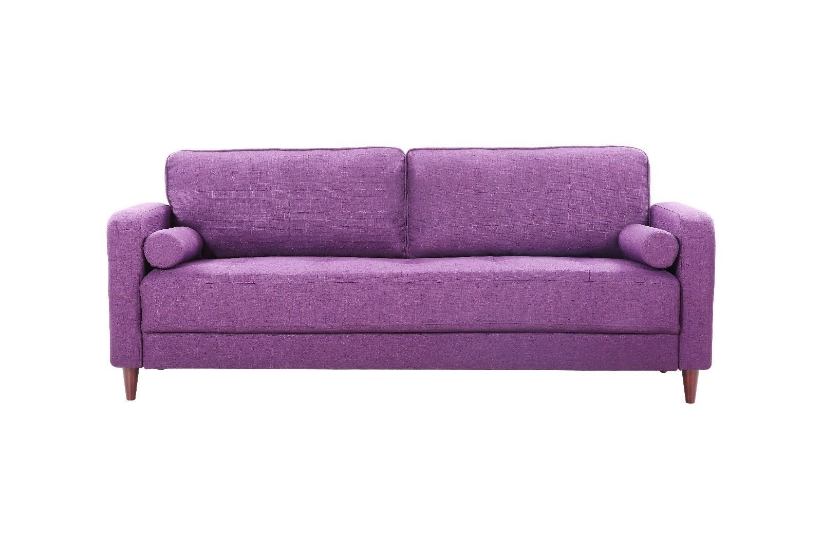Mid Century Linen Sofa Purple Living Room Sofa Purple 649862743825 