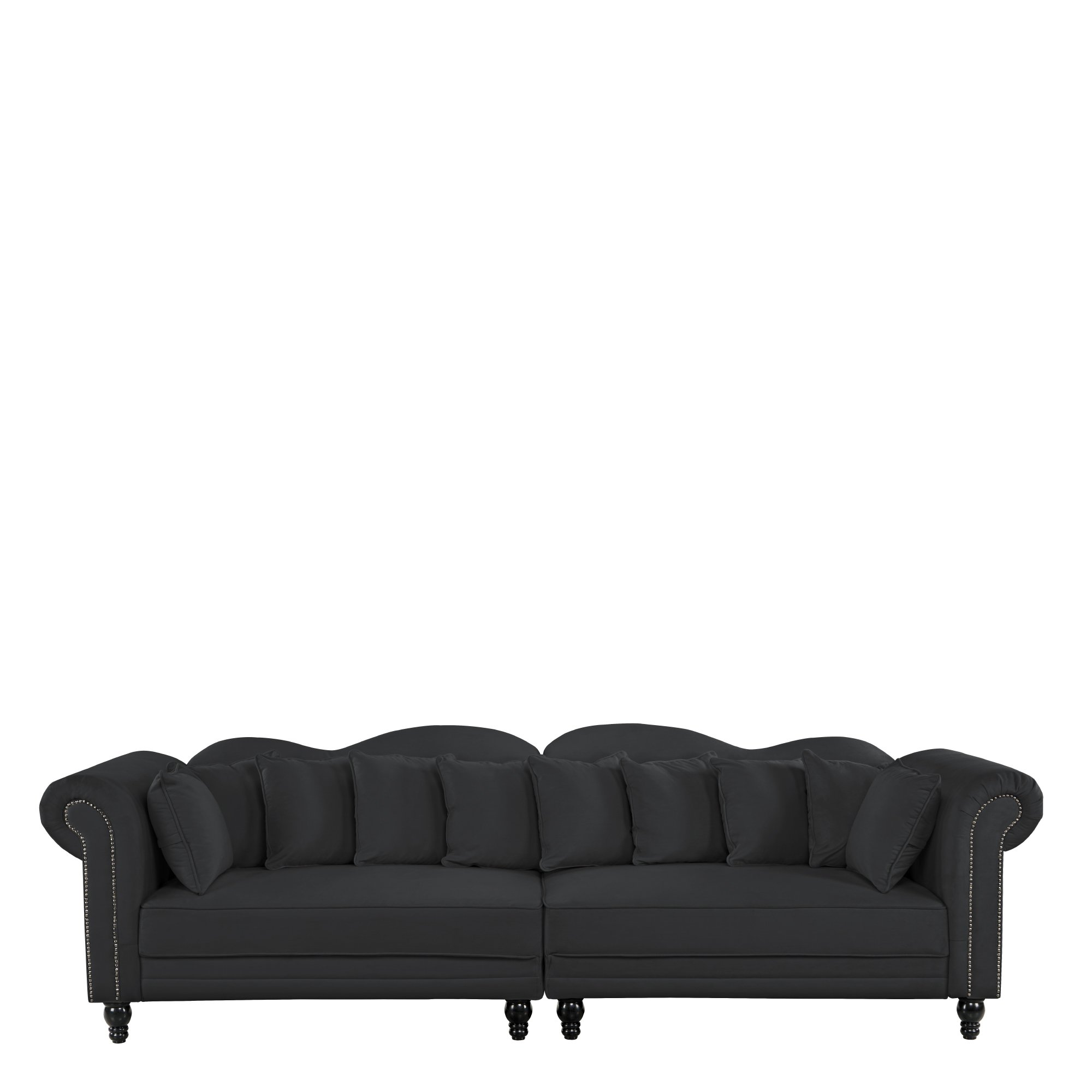 Chesterfield Large Living Room Sofa, Classic Velvet ...