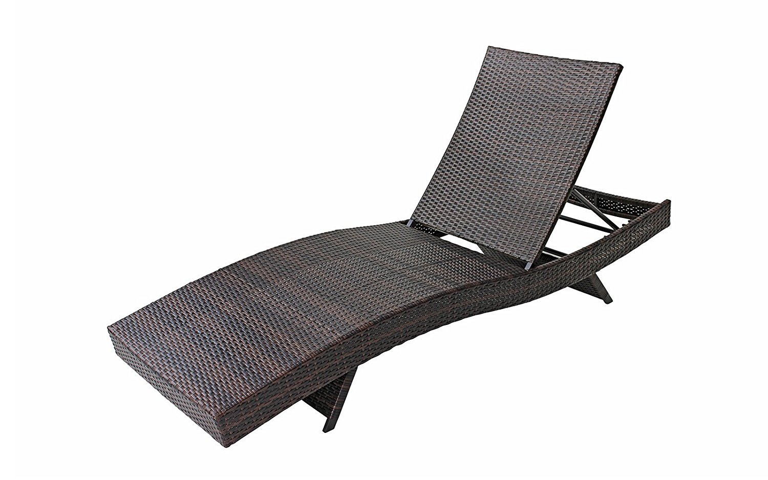 2 Pcs All Weather Modern Garden Outdoor Patio Chaise Lounge Chairs