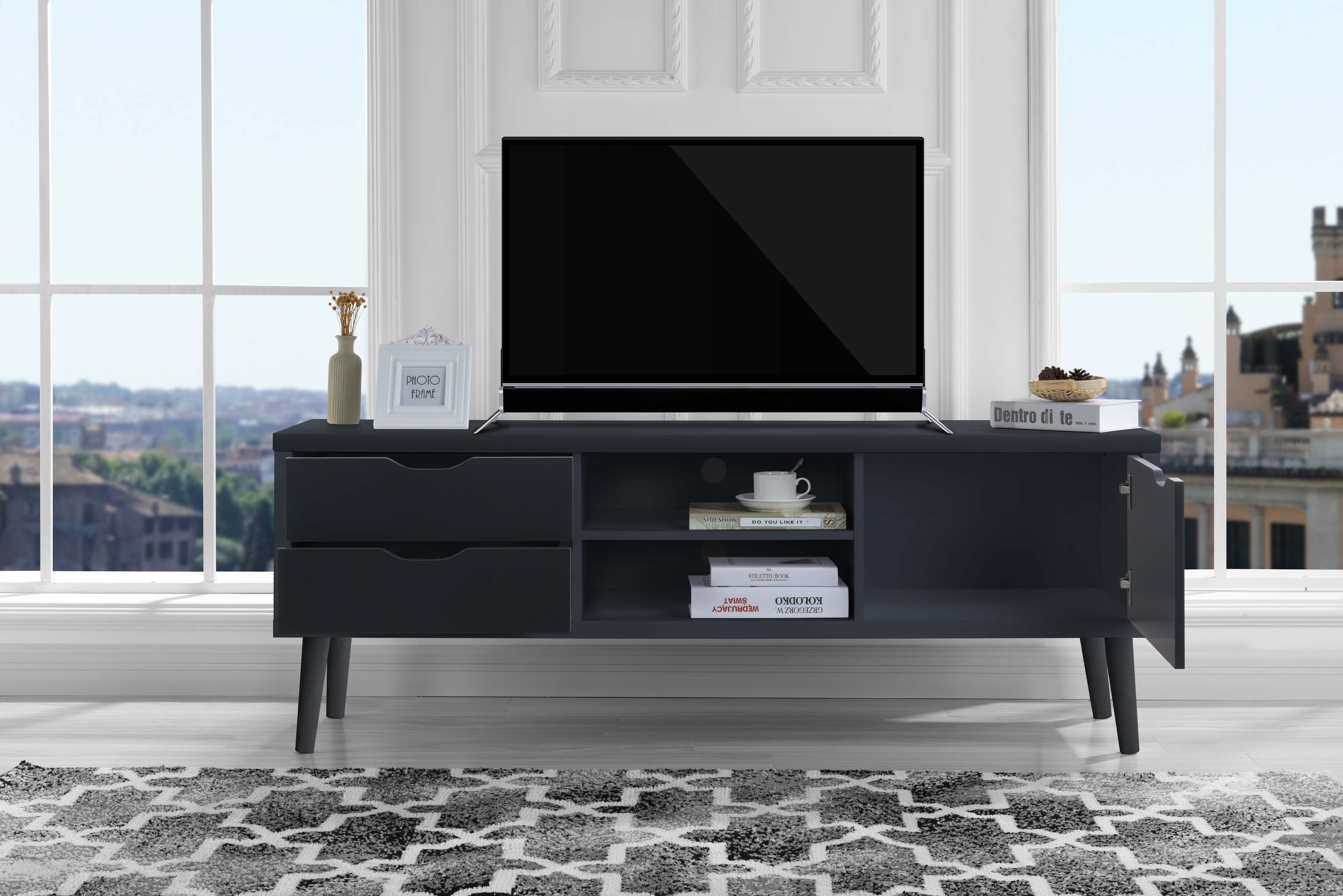 Mid-Century Modern Style TV Stand Living Room TV Entertainment Center