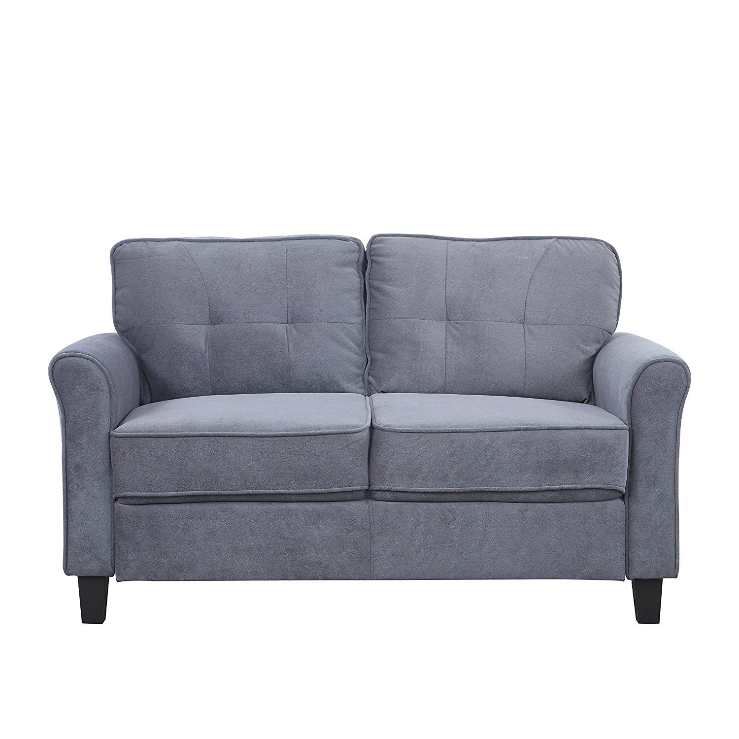 Clic Dark Grey Sofa Ultra Comfortable Brush Microfiber Living Dark Grey Sofa Ultra Comfortable Brush