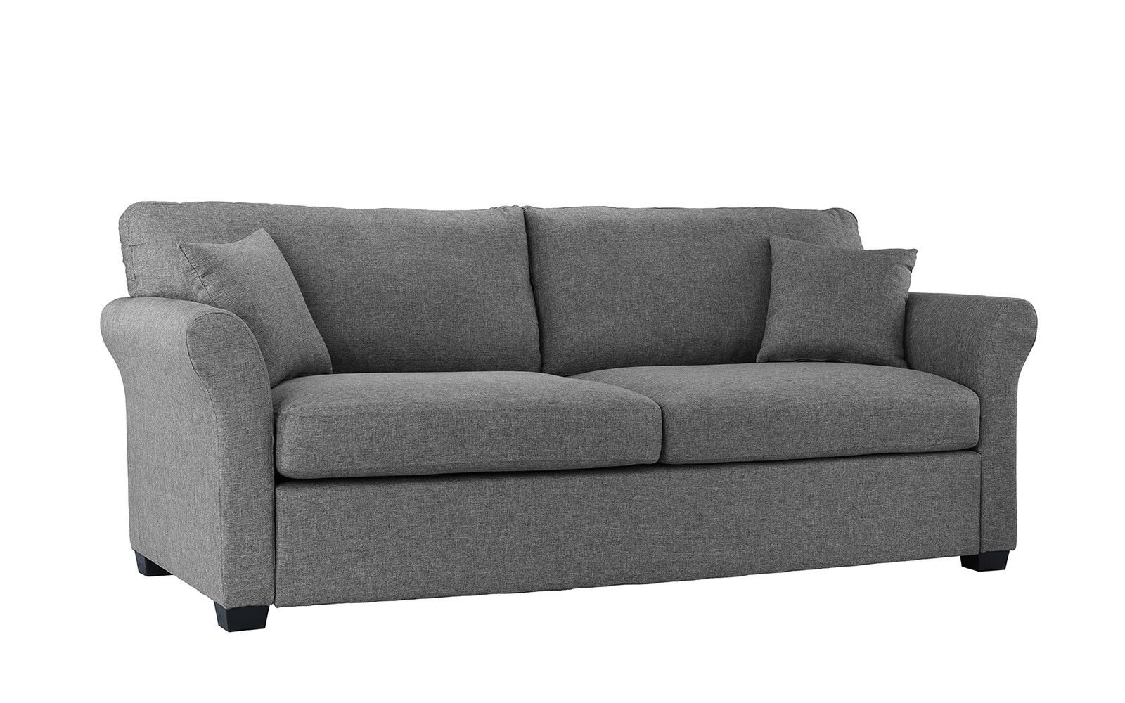Classic Living Room Sofa 2 Seater Loveseat Linen Upholstered Couch Classic Living Room Sofa 2 Seater Loveseat Linen Upholstered Couch Light Grey