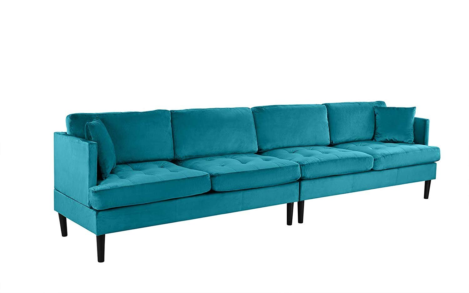 Mid Century Modern Extra Large Velvet Sofa Oversized Living Room Thumbnails To Enlarge