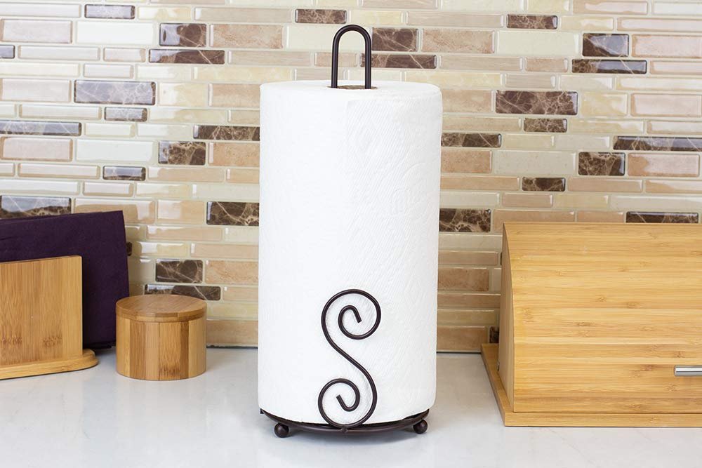 countertop towel holder bronze