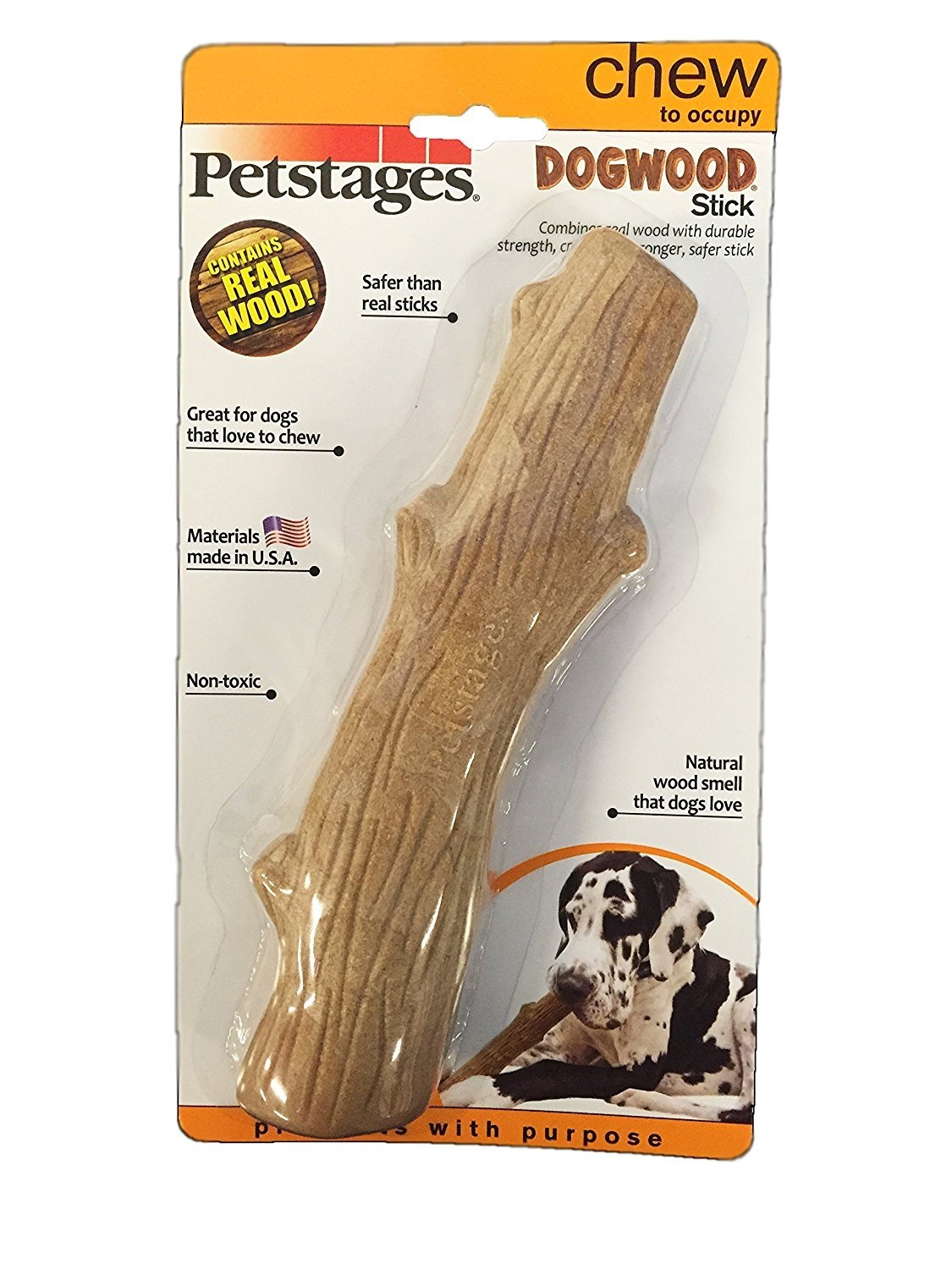 Dogwood Durable Real Wood Dog Chew Toy for Large Dogs, Safe and Durable