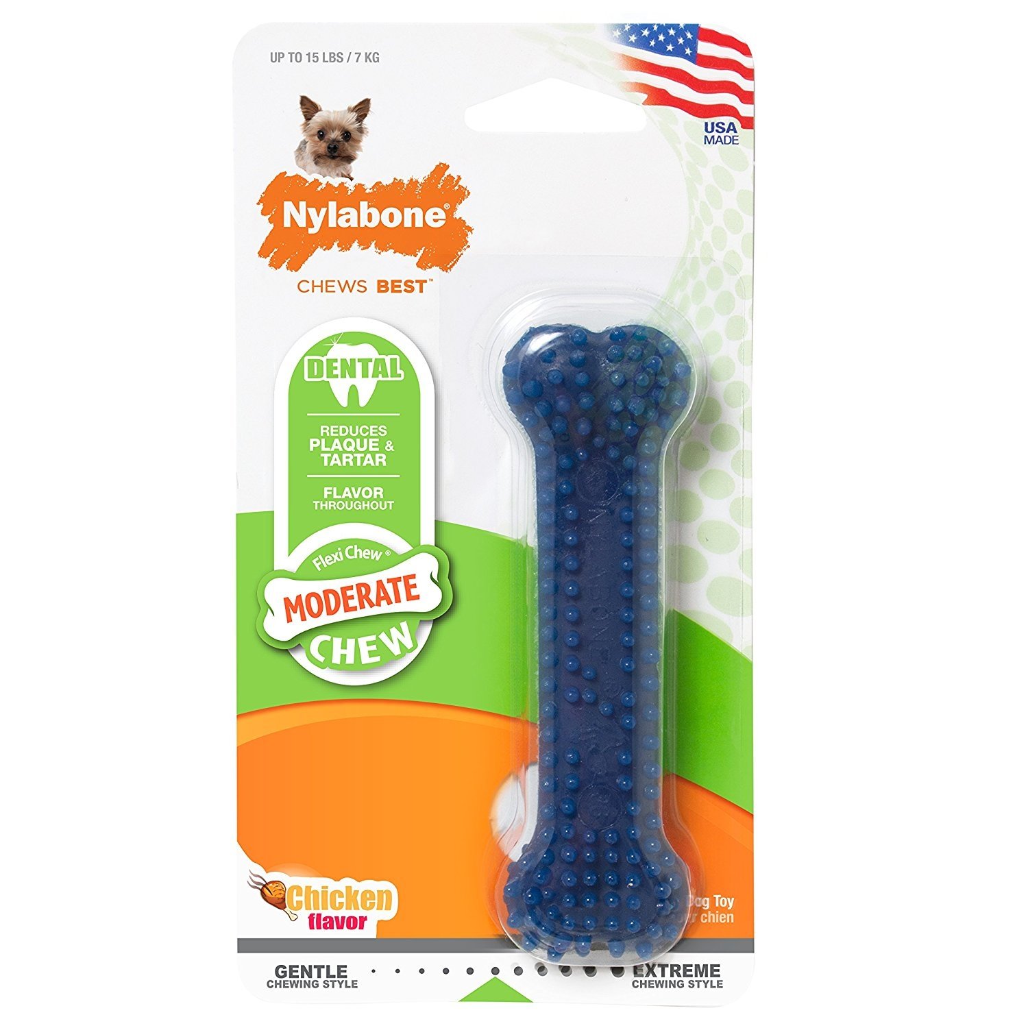 Nylabone Dental Chew Petit Original flavored Bone Dog Chew Toy