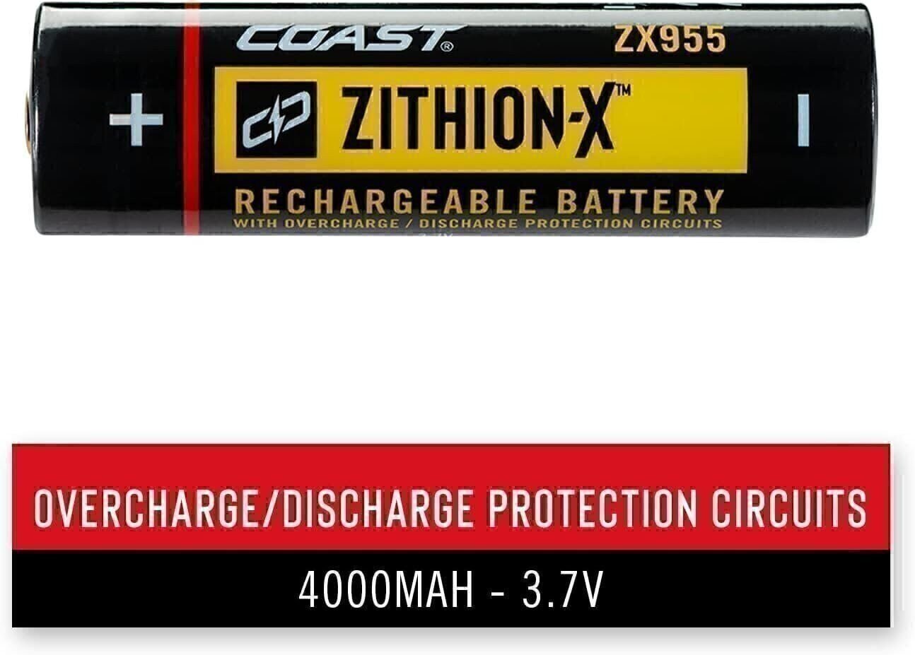Coast ZX955 ZITHION-X Li-Ion Rechargeable Battery for The EAL18
