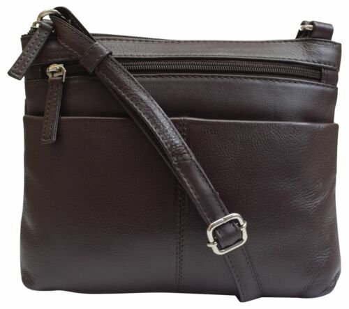 Womens Premium Leather Luxury Crossbody Shoulder Handbag Purse for Ladies - Picture 14 of 19