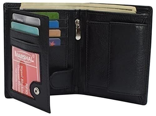 Genuine Leather RFID Signal Blocking Wallets For Men - Large Capacity - Hipster