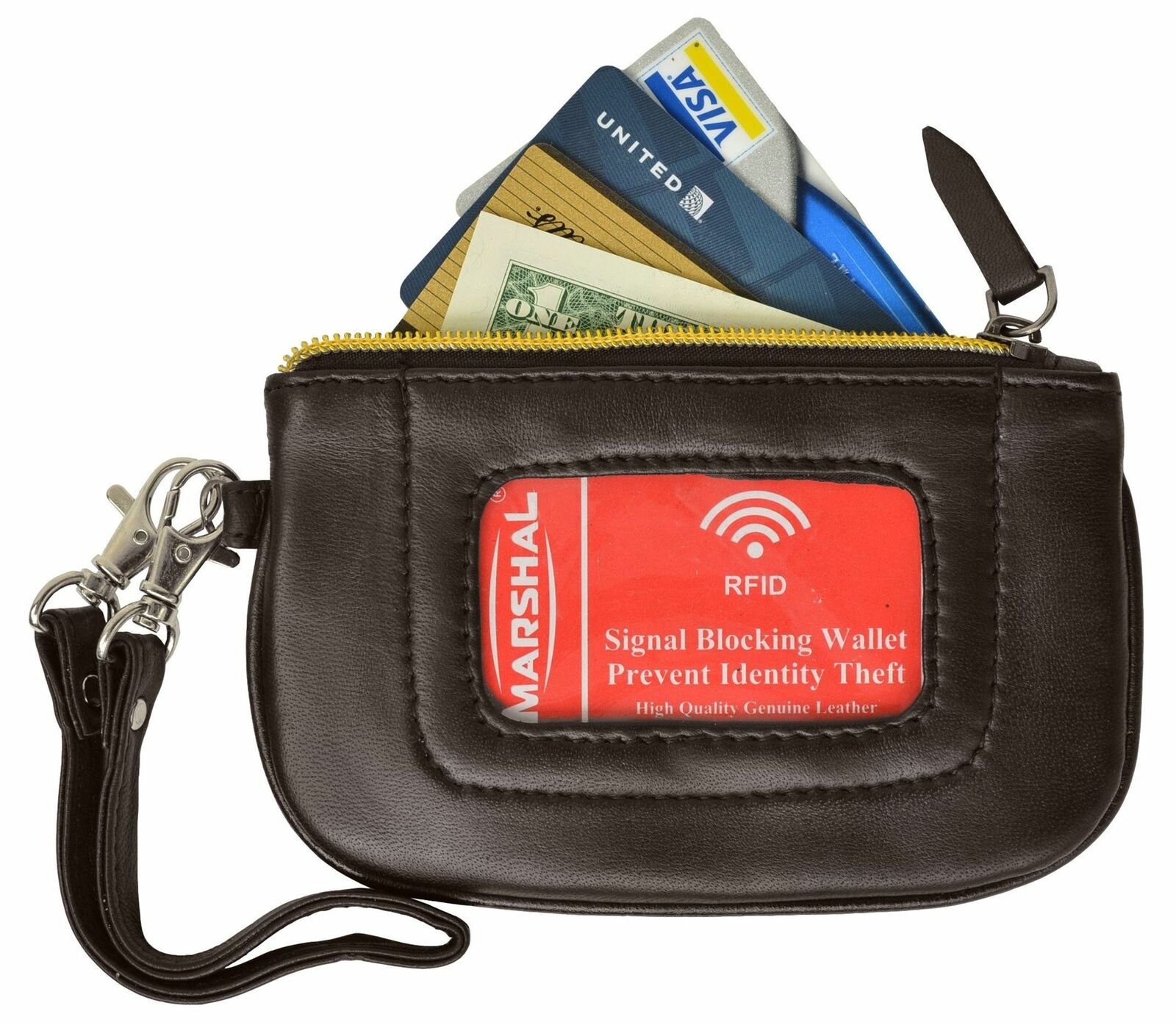 ID Case Card Holder Coin Purse Wallet RFID Blocking Change Pouch