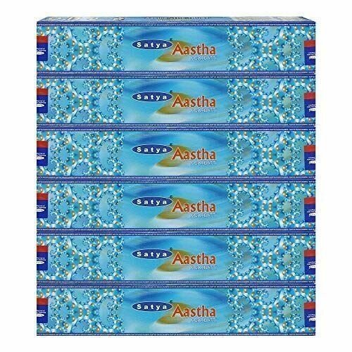 Satya Aastha Agarbatti Pack of 6 Incense Sticks Boxes, 15 GMS Each