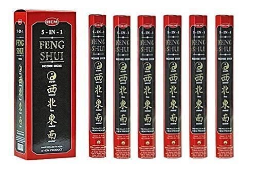 Feng Shui 5-In-1 - Box of Six 20 Stick Tubes - HEM Incense