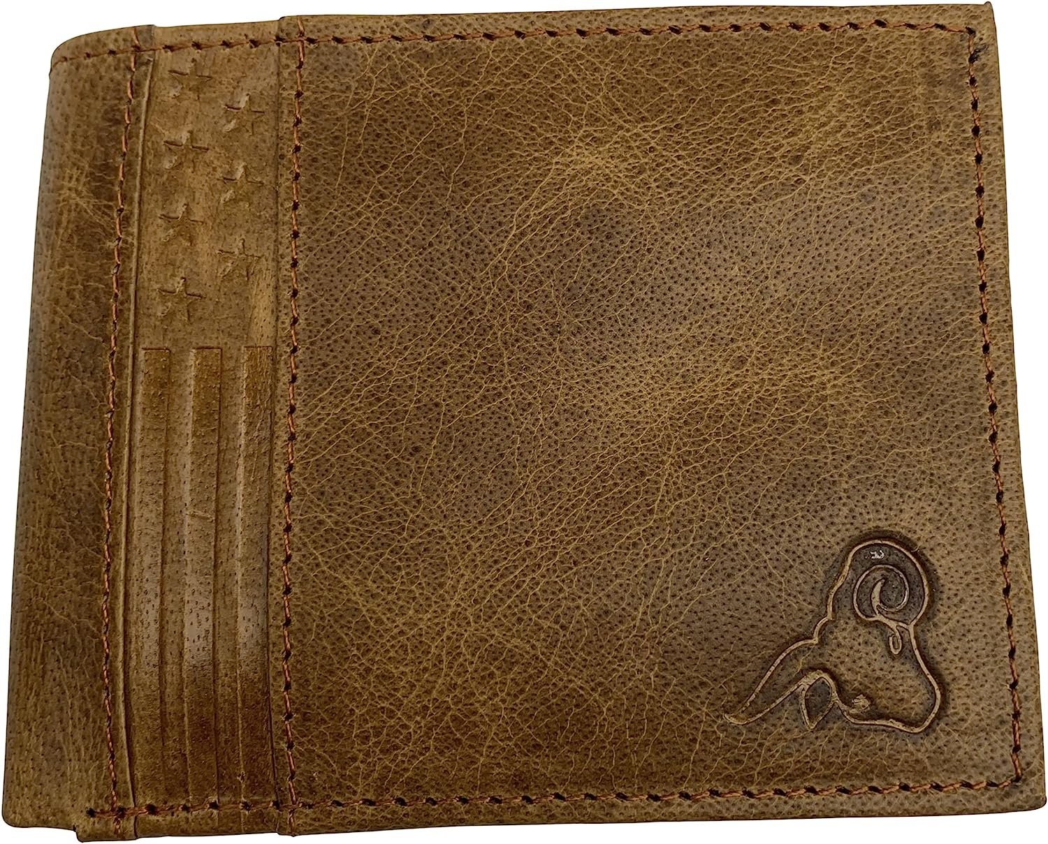 Cavelio Genuine Leather Bifold Flap Up Men Wallets RFID Blocking USA Series...