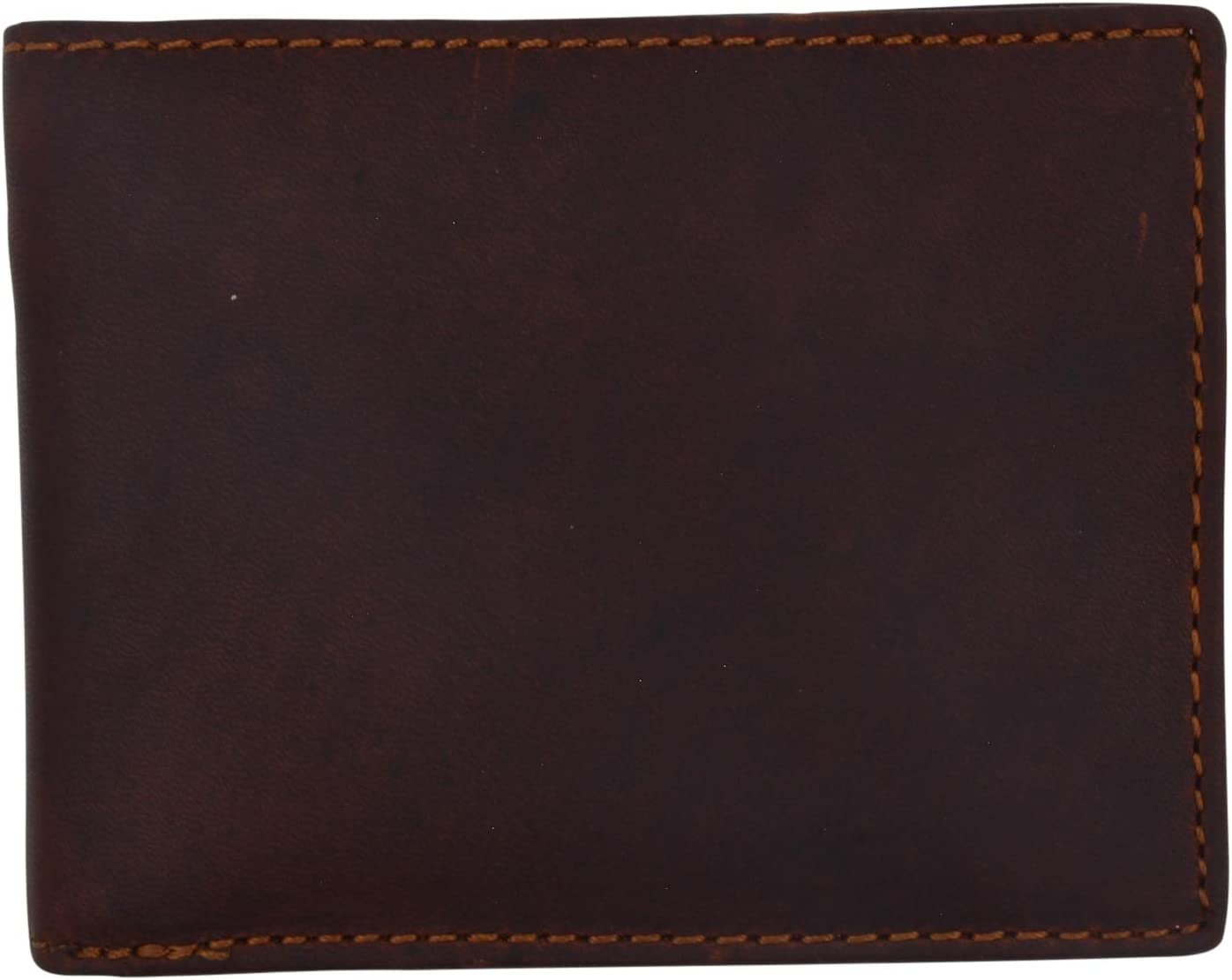 RFID Blocking Slim Thin Bifold Credit Card ID Vintage Leather Wallet for Men Box (Burgundy)