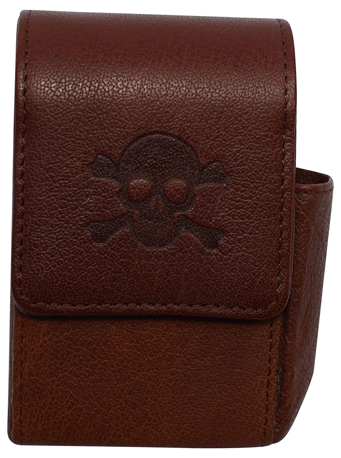 Cigarette Storage Organizer Genuine Leather Tobaccos Pouch Lighter Holder Logos - Picture 12 of 14