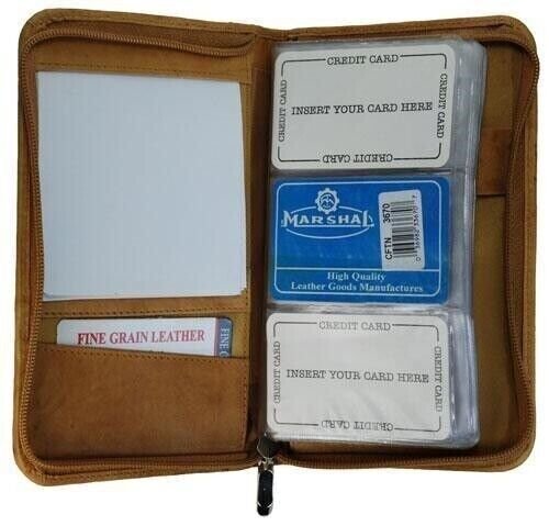NEW 120 Sheets Business Name ID Credit Cards Holder Book Zipper Organizer Wallet