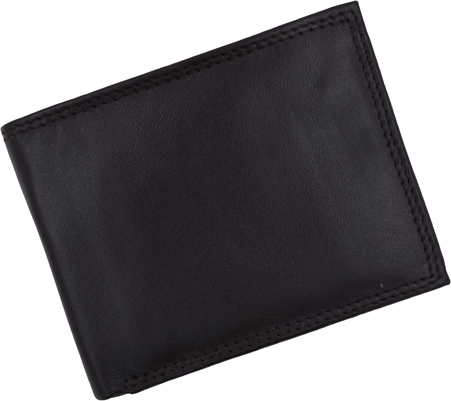 Swiss Marshall Men's Slim Bifold RFID Blocking Premium Genuine Leather Credit...