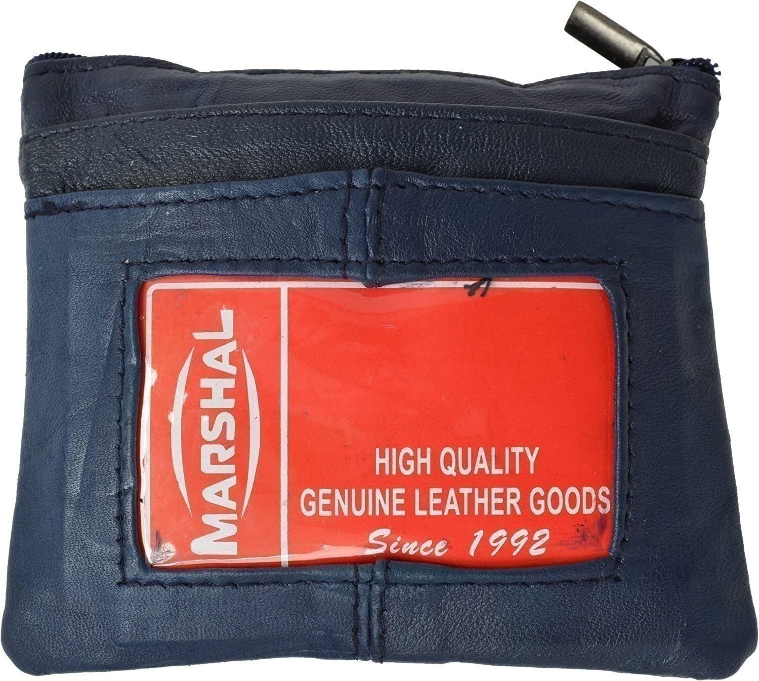 Marshal Genuine Leather Coin Purse with Front Id Holder
