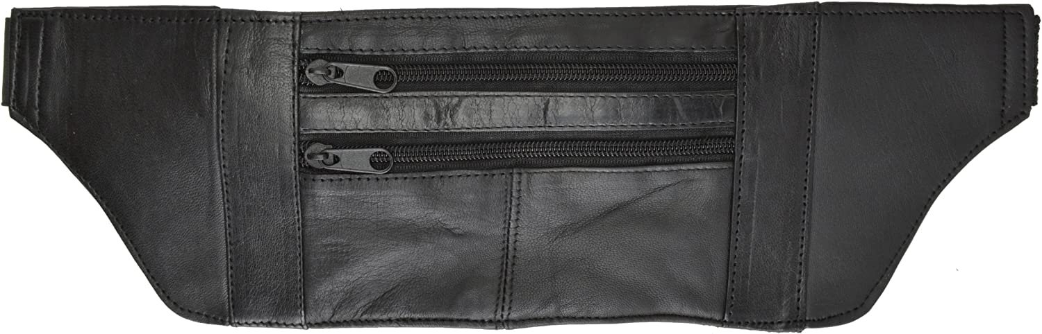 Marshal Ultra Slim Fanny Pack Money Belt - Black
