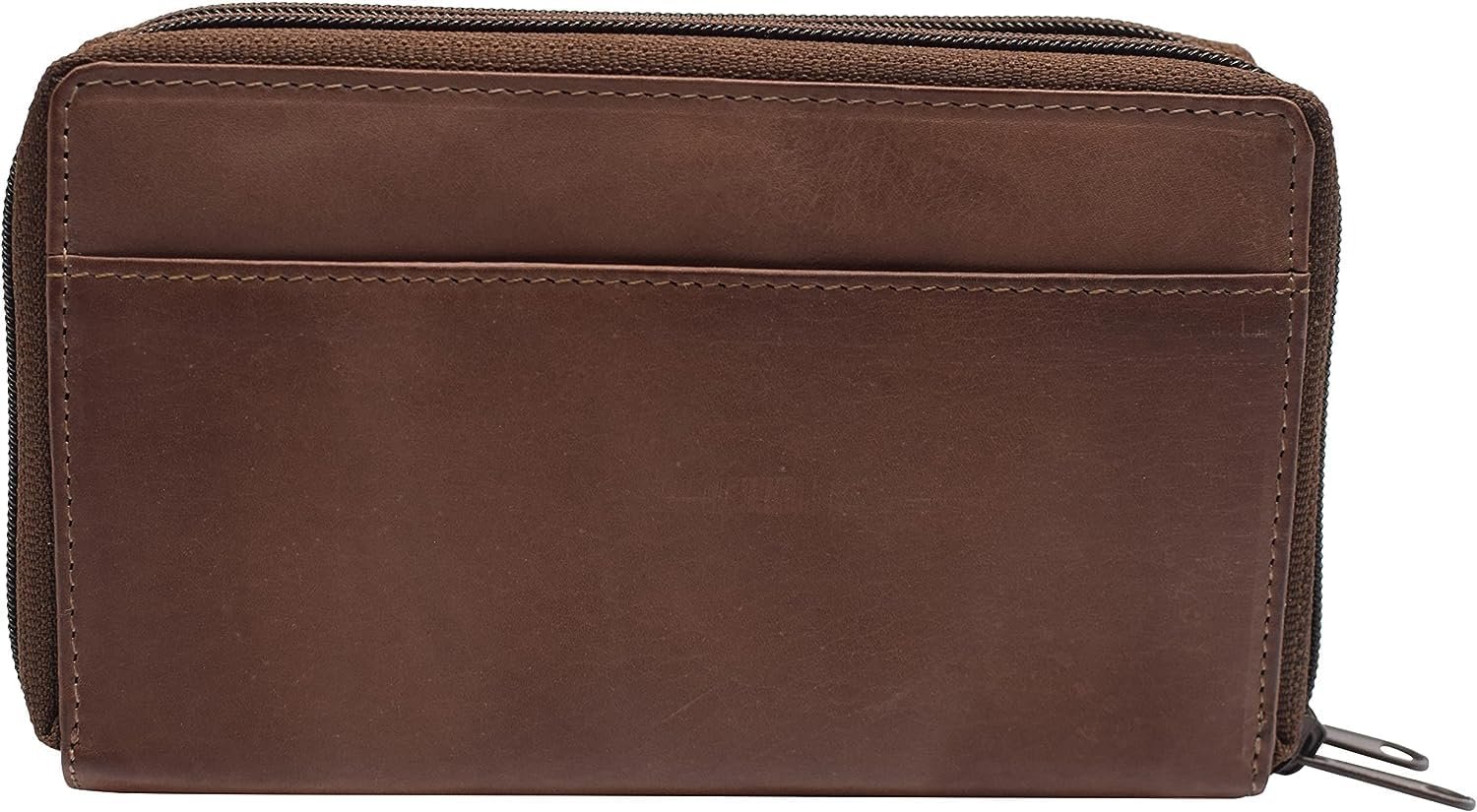 CAZORO RFID Blocking Genuine Leather Zip Around Large Wallet for Women Credit... - Picture 19 of 25