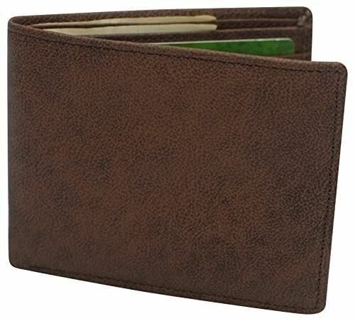 Men's Real Leather RFID Blocking Bifold Wallet Stylish Anti Theft Security With