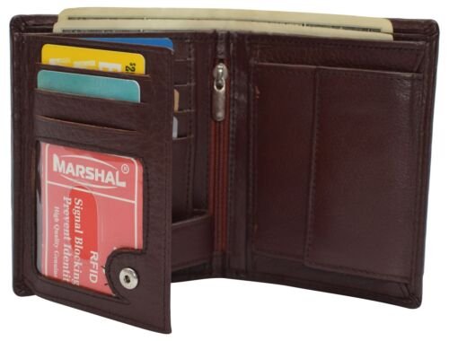 Genuine Leather RFID Signal Blocking Wallets For Men - Large Capacity - Hipster - Picture 12 of 12