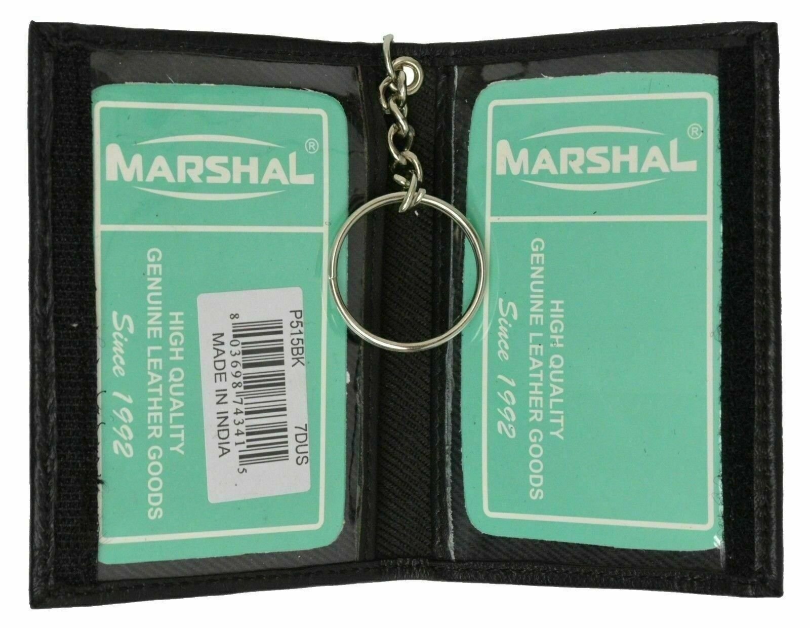 Premium Leather ID Holder with Key Chain