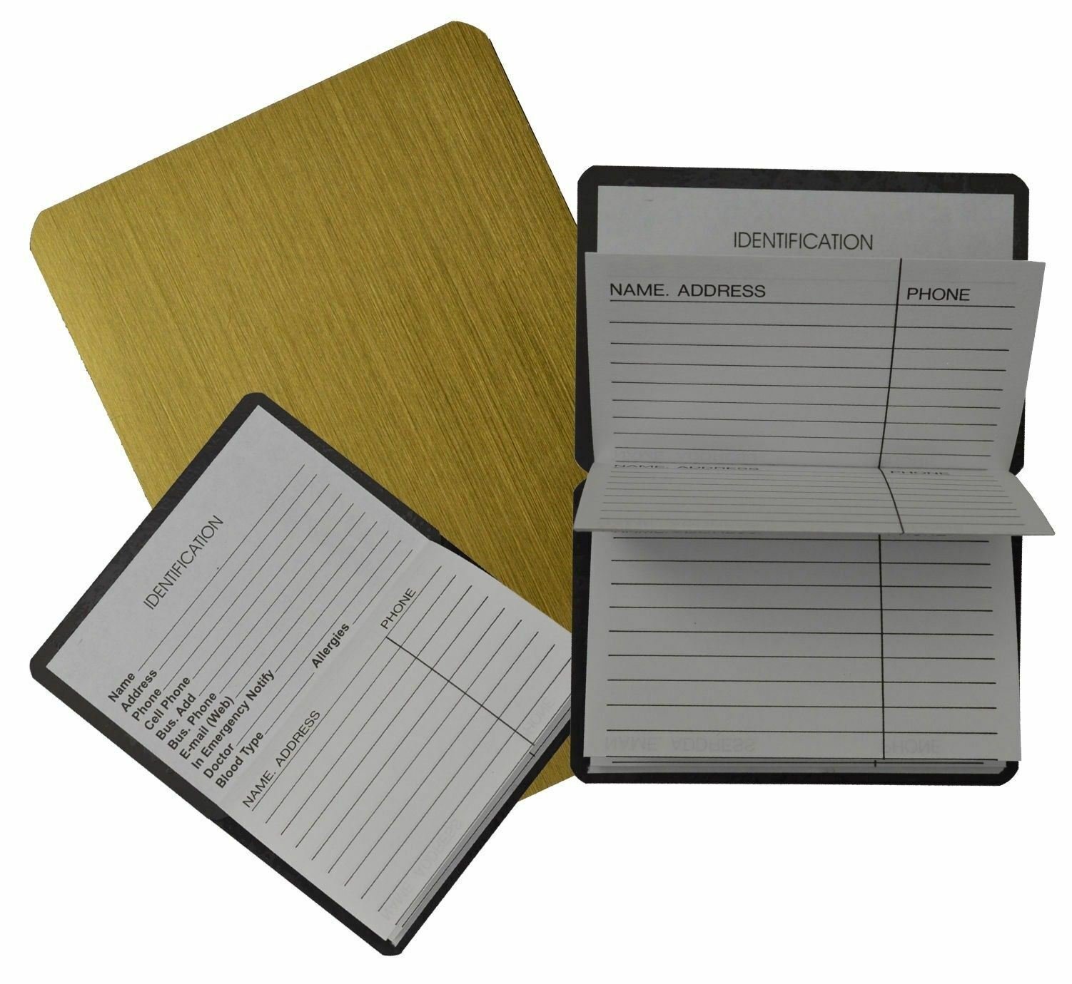 Pocket Size Compact Magnetic Close Gold Address Book in Sleeve Generic