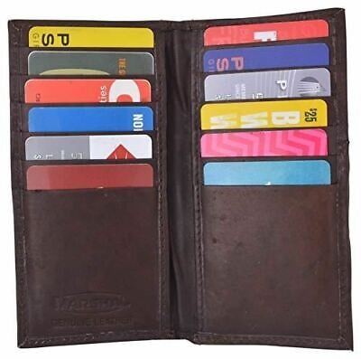 ID Credit Card Money Holder Genuine Leather Bifold Front Pocket Wallet