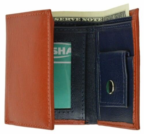 Genuine Premium Leather Small Kids Trifold Cute Wallet First Gift New Colors - Picture 12 of 14