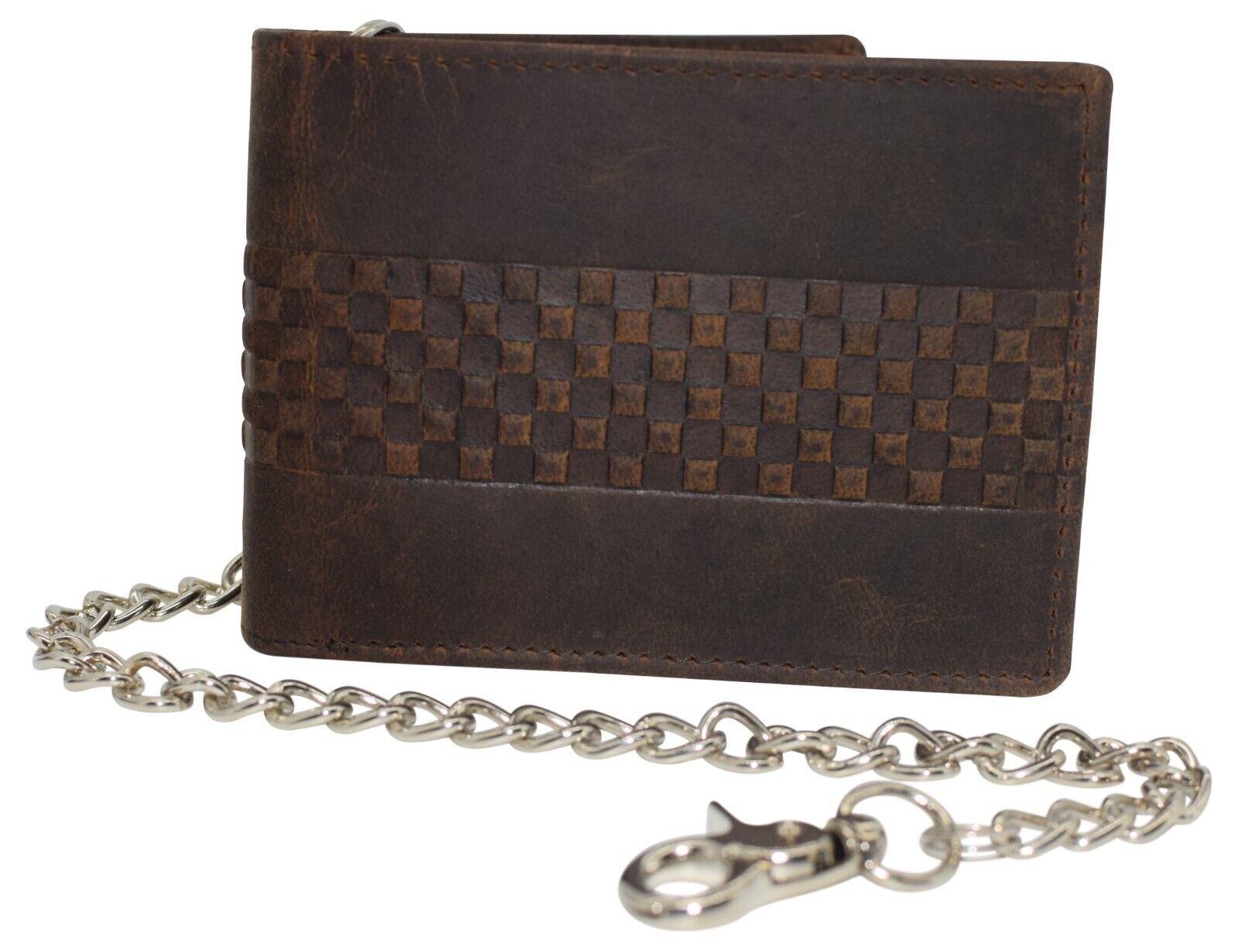 Bags  Wallet With Chain Genuine Leather Rfid Blocking Bifold