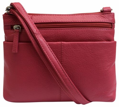 Womens Premium Leather Luxury Crossbody Shoulder Handbag Purse for Ladies - Picture 18 of 19