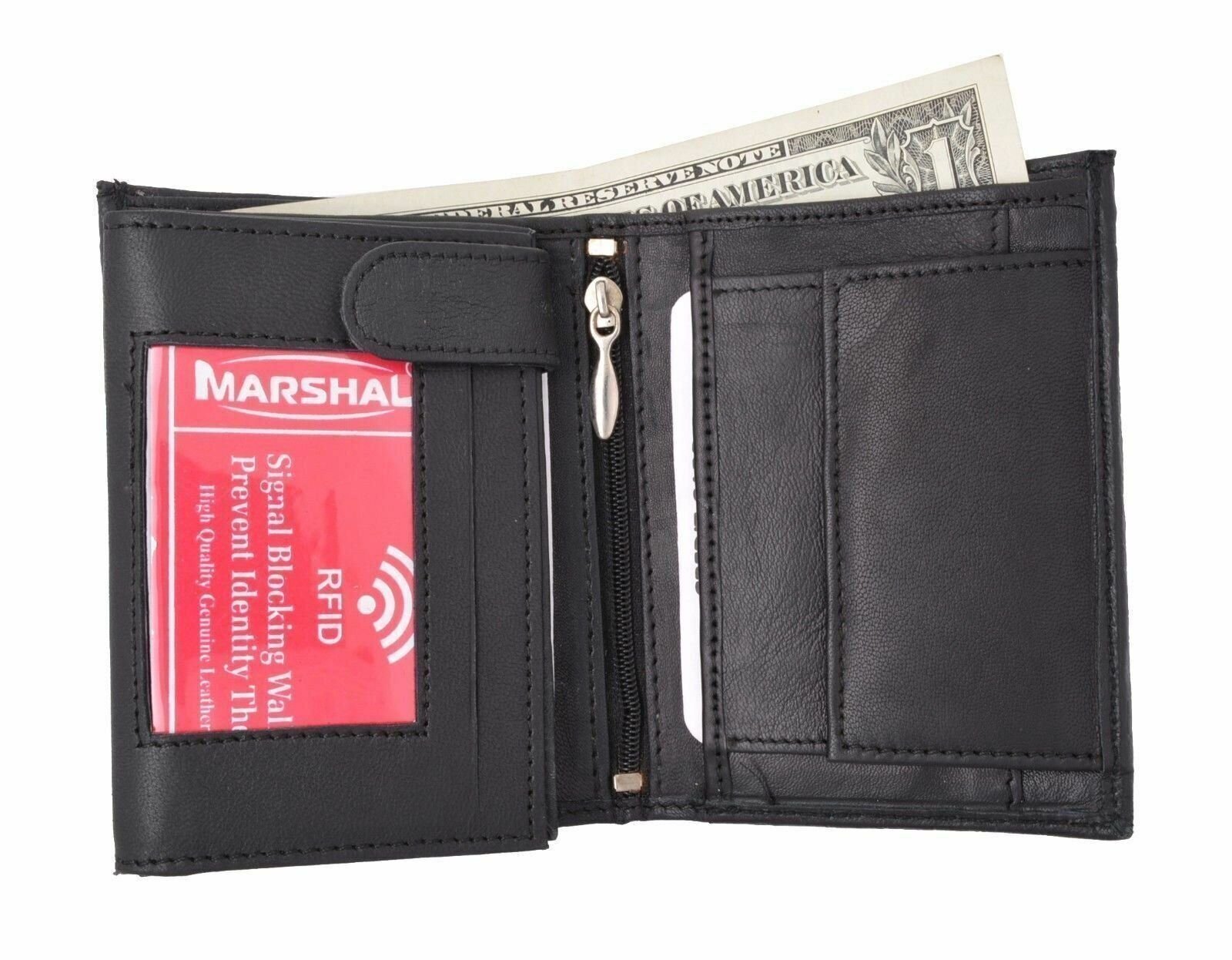 Croco Pattern RFID Blocking Premium Leather European Style Bifold Trifold Wallet