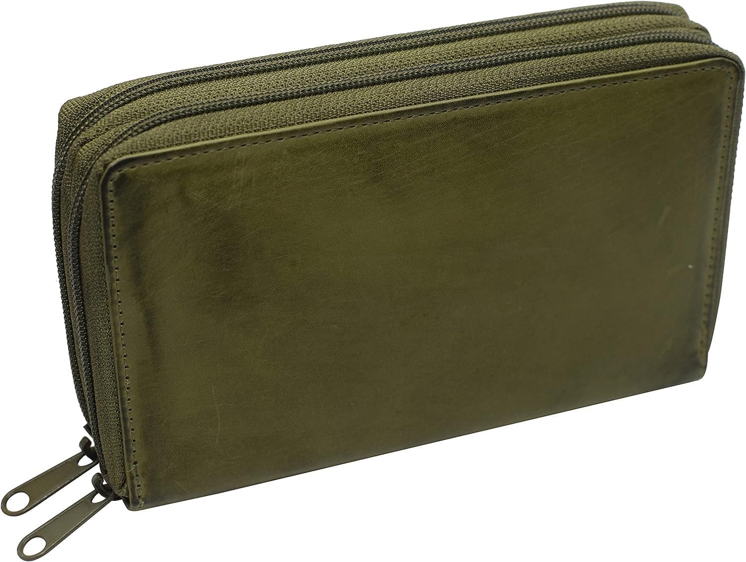 CAZORO RFID Blocking Genuine Leather Zip Around Large Wallet for Women Credit... - Picture 21 of 25