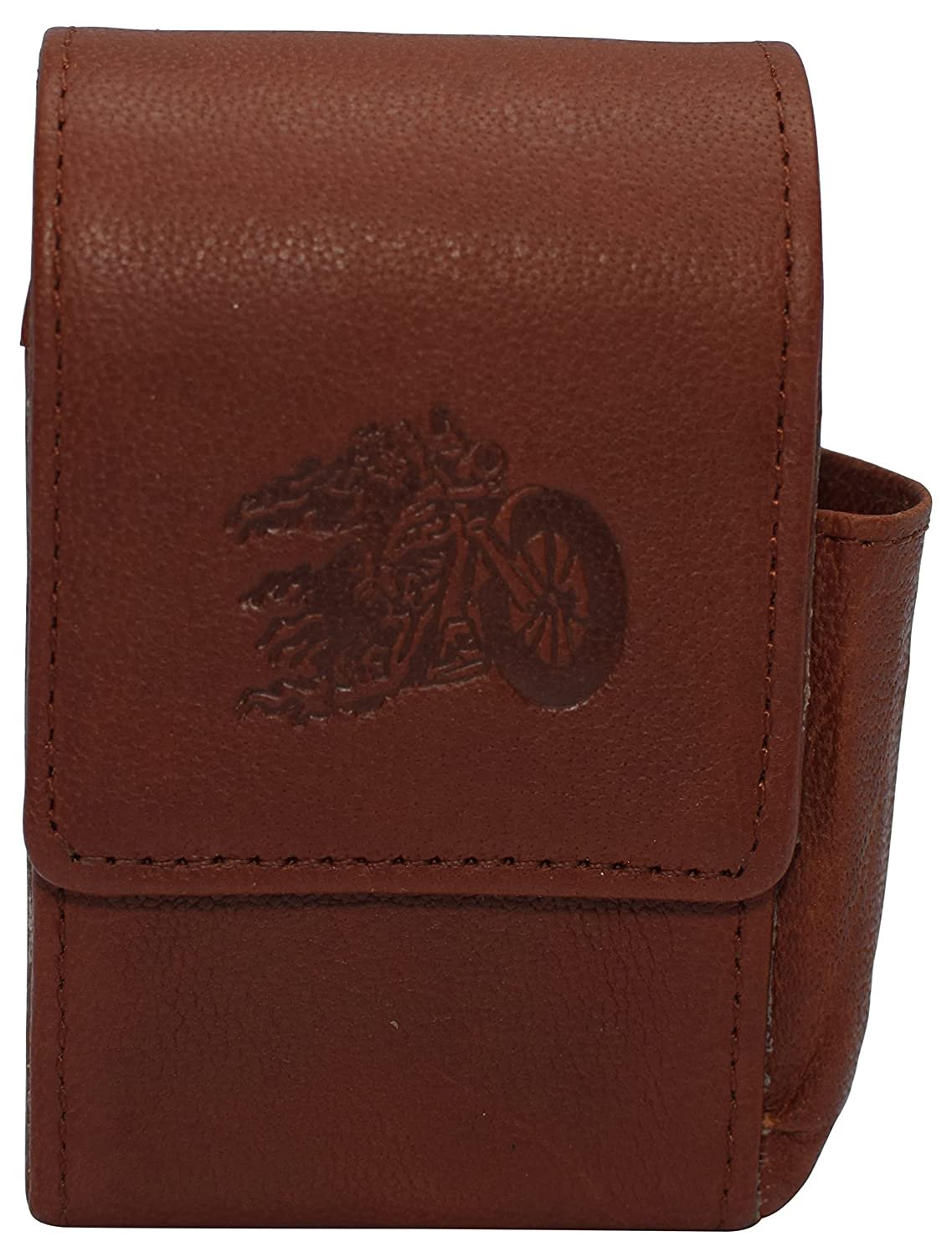 Cigarette Storage Organizer Genuine Leather Tobaccos Pouch Lighter Holder Logos - Picture 9 of 14