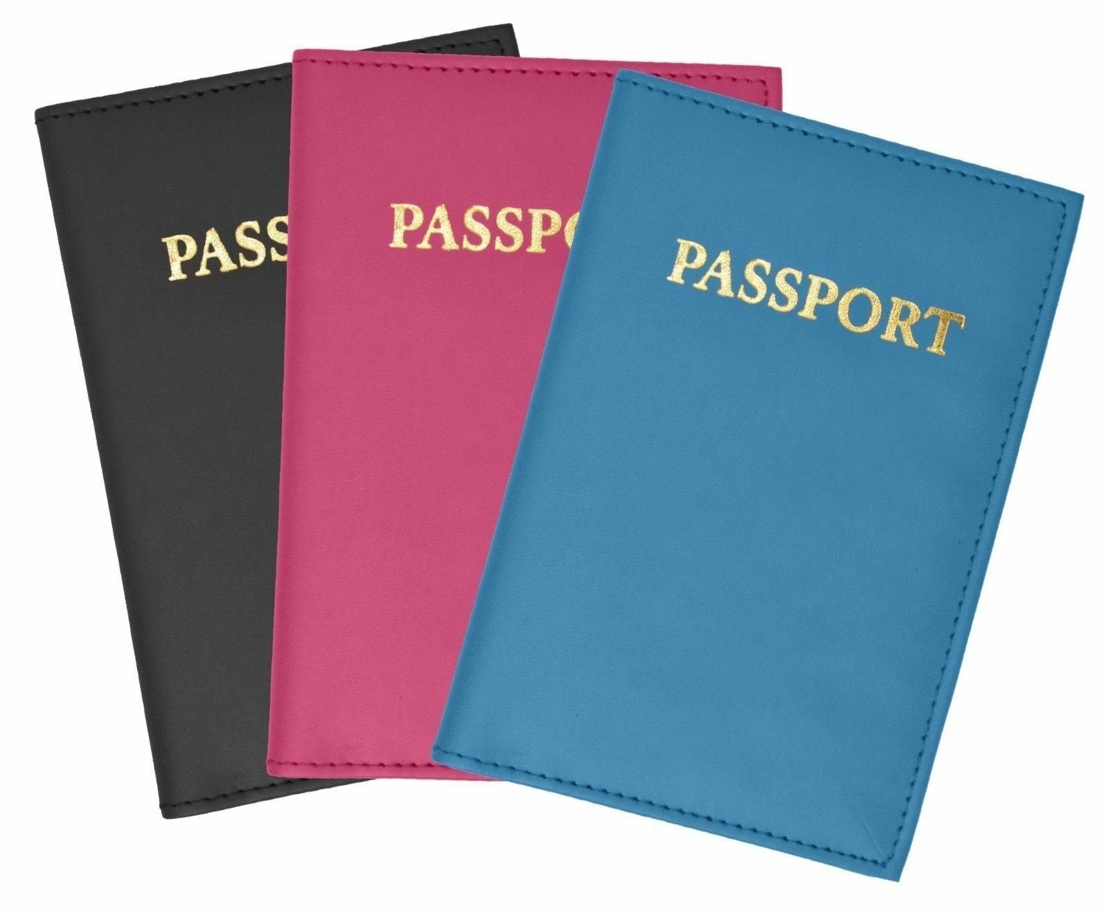 New Leather Passport Cover Travel Organizer Card Case