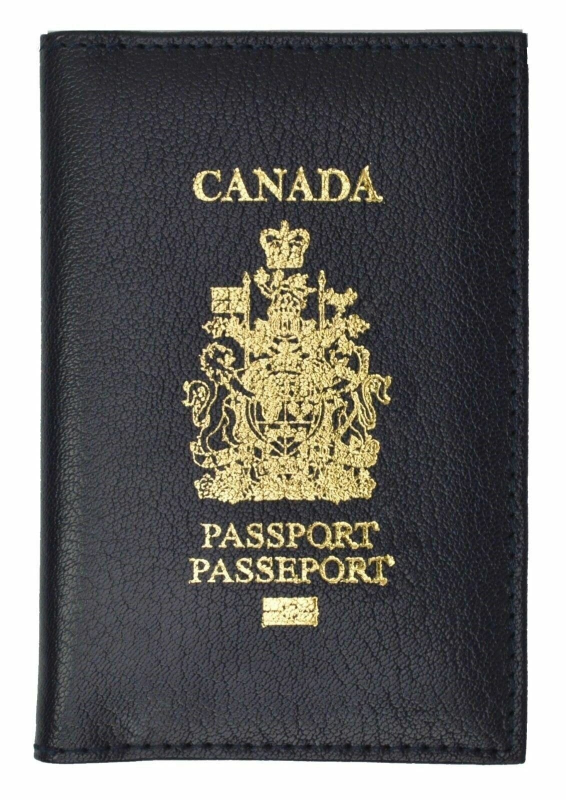 CANADA Travel Leather Passport Organizer Holder Card Case Protector Cover Wallet